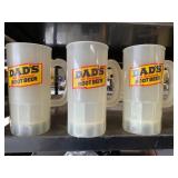 Dads rootbeer glasses/ plastic