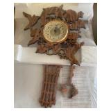 Wood carved clock