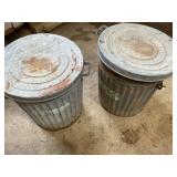 Galvanized trash cans  17 in tall