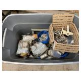 Tote of misc hardware