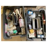 Craftsman box of electrical tools and hardware,