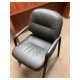 leather like reception area chairs