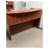 Receptionist desk, 71 inches long 46 tall 35 1/2