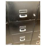 Four drawer fireproof filing cabinet with key