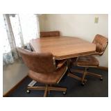 Vintage hexagon, kitchen dining table complete