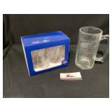 Pair of two pint glasses and beer stein