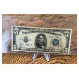 Silver Certificate 5 dollars Series of 1934