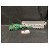 Kent feeds die cast truck and horse trailer