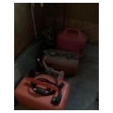 Assorted gas cans
