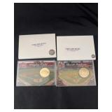 Wrigley field and Busch stadium commemorative