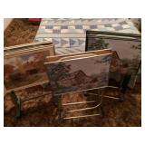 Three sets of TV trays