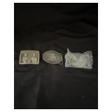 Ici and Kent belt buckles