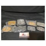 Collection of various belt buckles