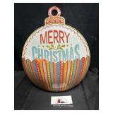 Metal Christmas bulb decor