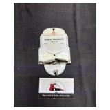 Vintage metal Exira Produce broom holder