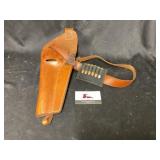 Leather gun holster stamped US