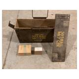 Wood ammo box of ammo