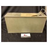 Metal ammo box of .303 cal ammo
