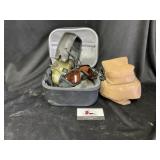 Impact sport ear protection and shooting bag