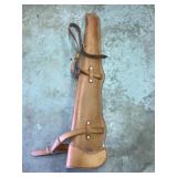 Leather gun scabbard