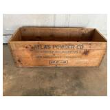 Atlas Powder co wood ammo box 25 in x 9 in