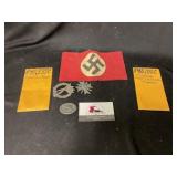 German WW2 armband, WW2 assault badge, silver