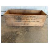Atlas Powder co wood ammo box 25 in x 9 in