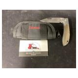 J E made folding knife