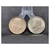Two 1964 D Kennedy Half