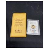 Dahls Thank you Bicentennial Keepsake Coin