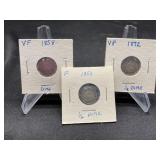 Two  Half Dimes, dime 1853-1872