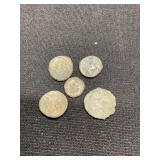 Group of 5 Ancient Rome or Jewish Copper Coins