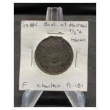 1844 Canada Bank of Montreal 1/2 Cent