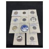 11 pieces Misc Coins & Tokens