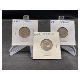 Groupof 3 1950-D Nickels