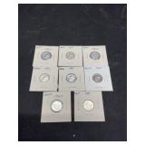 8 Proof Roosevelt Dimes 1965-1986