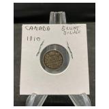 1910 Canada 5 Cent Silver