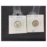 1937 P & D Mercury Dimes