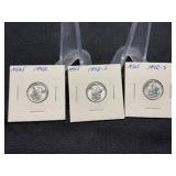 1942 P,D,S,S,S Dimes