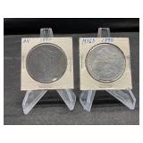 Two 1890 Morgan Dollar