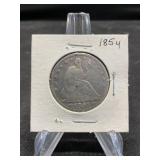 1854 With Arrows Seated Liberty Half
