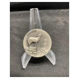 Sterling Silver Coyote Medal