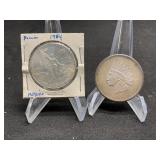 Two 1 Troy Oz Silver