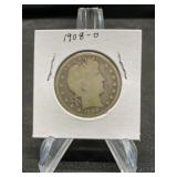 1908-O Barber Half