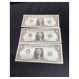 Three 1963 Federal Reserve Notes