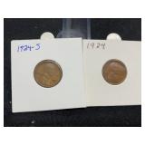 1924 P & S Lincoln Pennies
