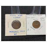 Two Civil War Tokens