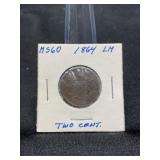 1864  2 Cent Piece ( Sharp WE)