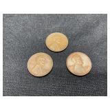 Three 1930 D Lincoln Pennies