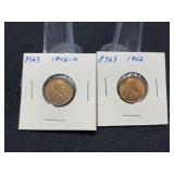 1942 P & D Lincoln Pennies